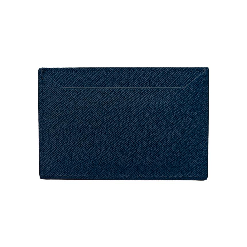 PRADA Saffiano Leather Card Holder Bluette Women’s Wallet 1MC208