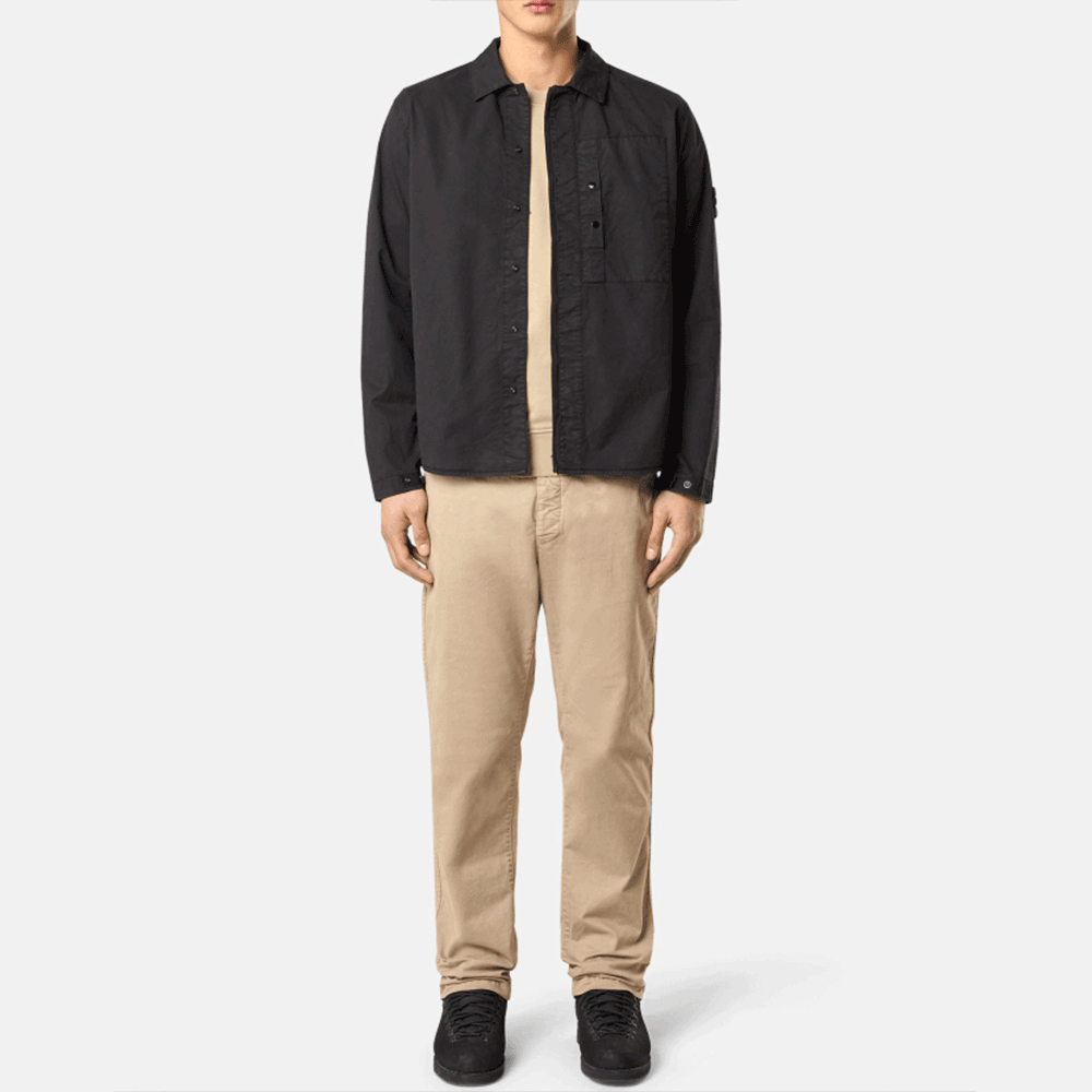 STONE ISLAND Men’s Stretch TC Overshirt Long Sleeve Shirt 1200033 S0010 V0029