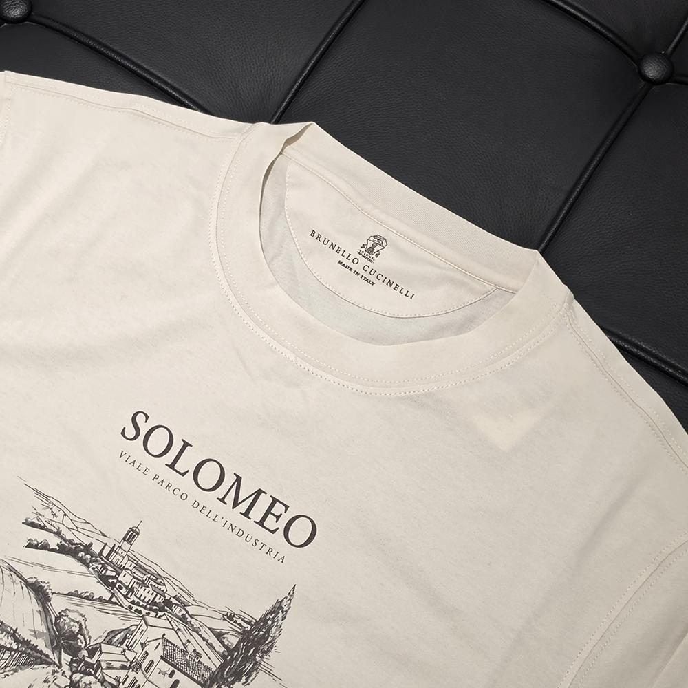 Brunello Cucinelli Cotton Jersey Solomeo T-Shirt Panama Unisex