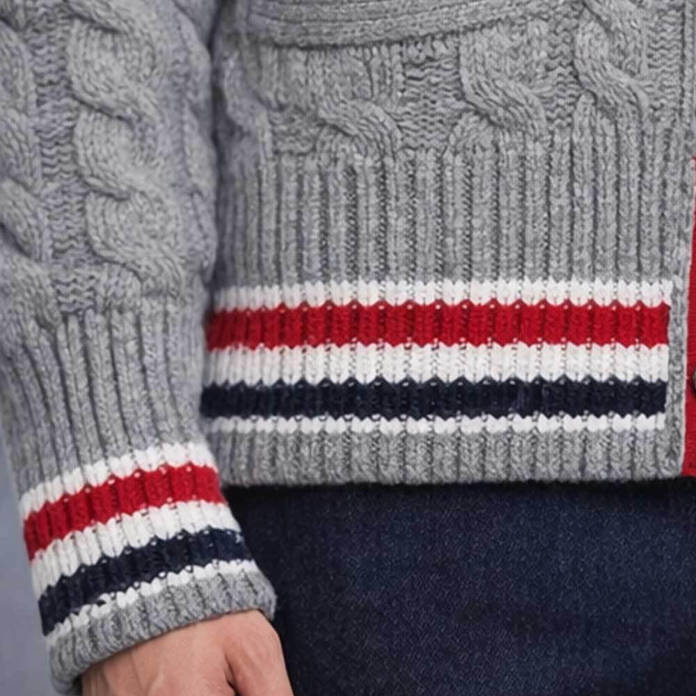 THOM BROWNE RWB Cable Knit Cardigan Men's MKC622B Y1005 055