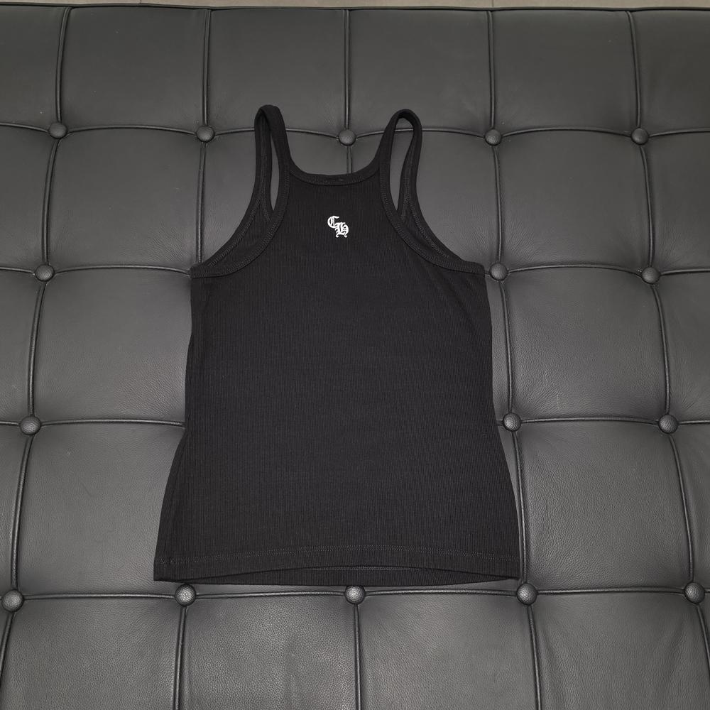 Chrome Hearts Cross Stitch Sleeveless Tank Top Black S