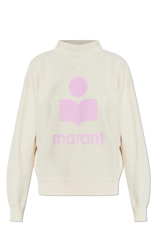 Isabel Marant Moby Logo Sweatshirt Pink Cotton Pullover