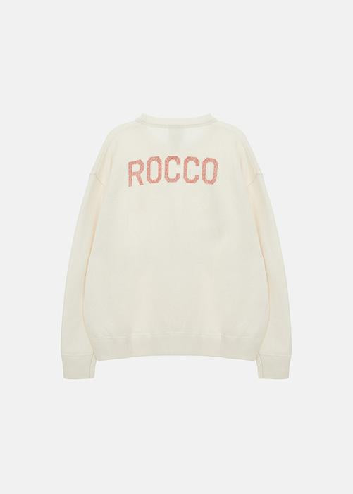 Wild Donkey Ecru Rocco Round Neck Knit Sweater for Women