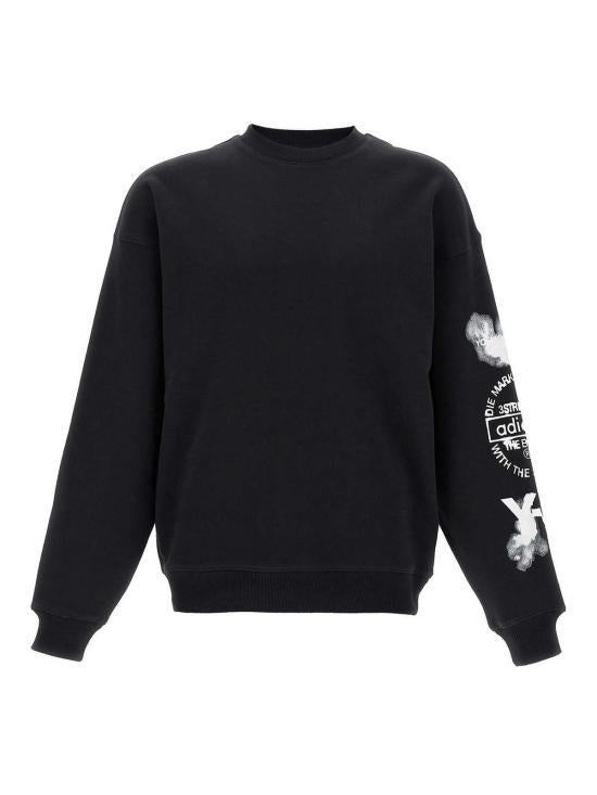 Y-3 Long Sleeve Sweatshirt Black Cotton Men’s Top