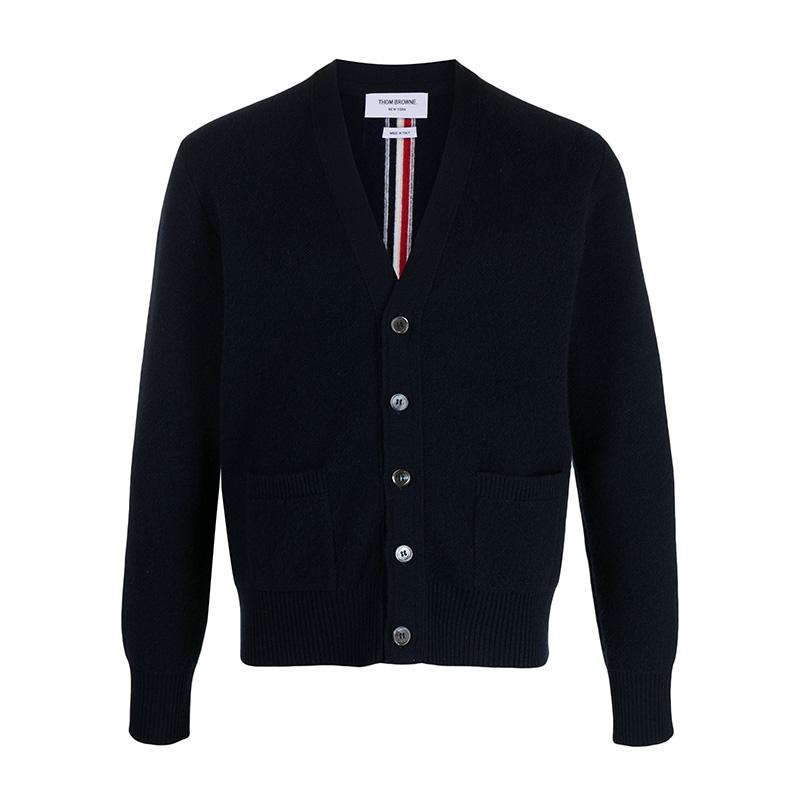 THOM BROWNE Navy Center Back Stripe Cardigan MKC556A Y1029 415