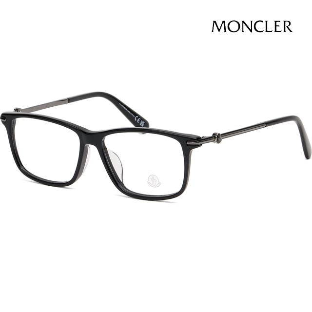 Moncler Black Square Acetate Eyeglass Frames Asian Fit ML5205F 001