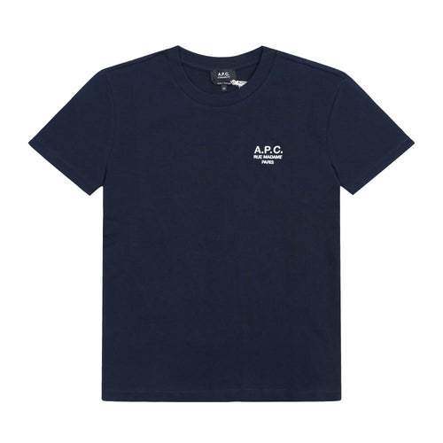 A.P.C. Dark Navy/Ecru Madame Standard Unisex Short Sleeve T-Shirt