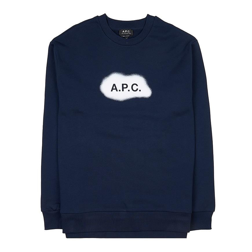 A.P.C. Alastor Logo Crewneck Sweatshirt Men’s Navy Cotton