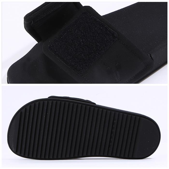 Rick Owens women’s embossed slide sandals dark shadow black