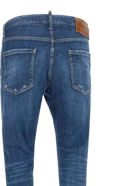 Dsquared2 Blue Distressed Slim Fit Denim Jeans Men S74LB1727 S30872470