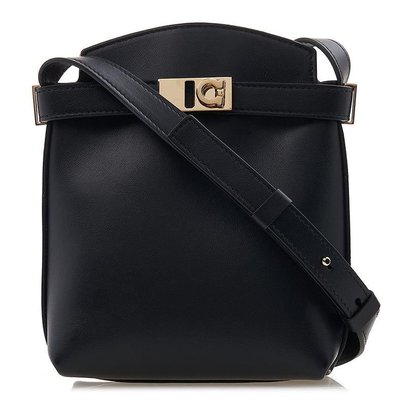 Ferragamo Women’s Hug Two-Tone Smartphone Holder Crossbod 0650 NERO CALF 0770888
