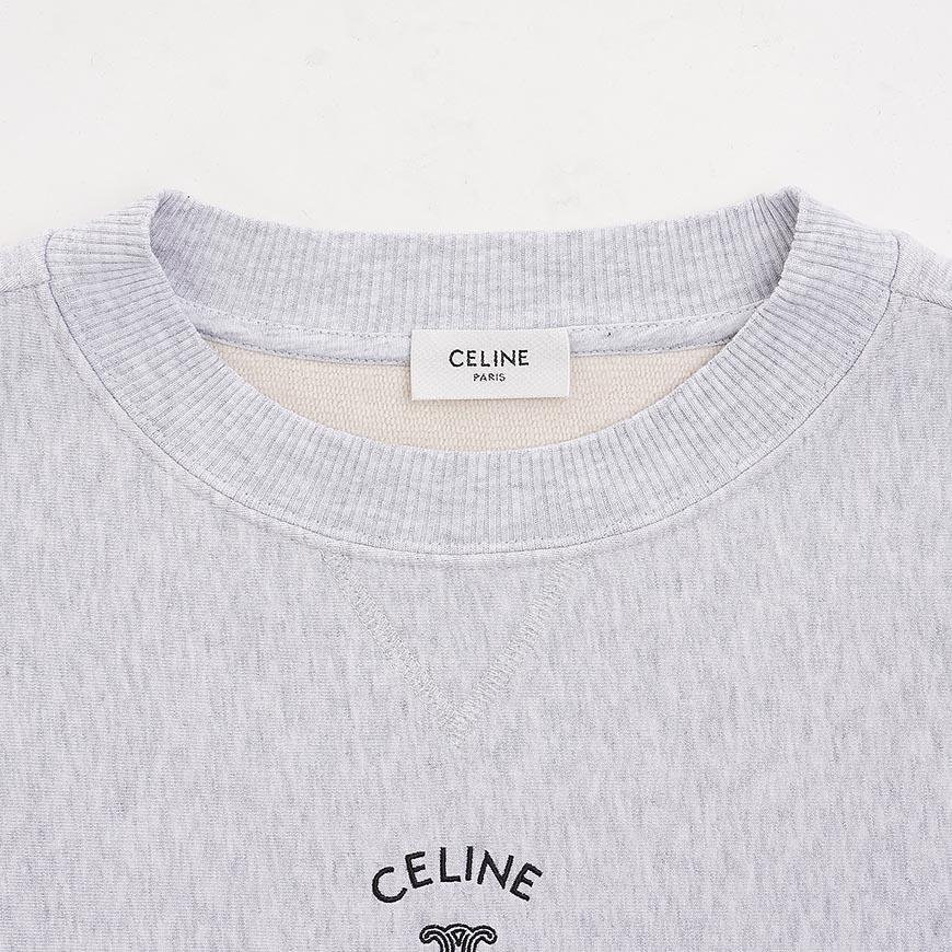 CELINE Women’s Cotton Fleece Loose Sweatshirt RY0U41233 10PB