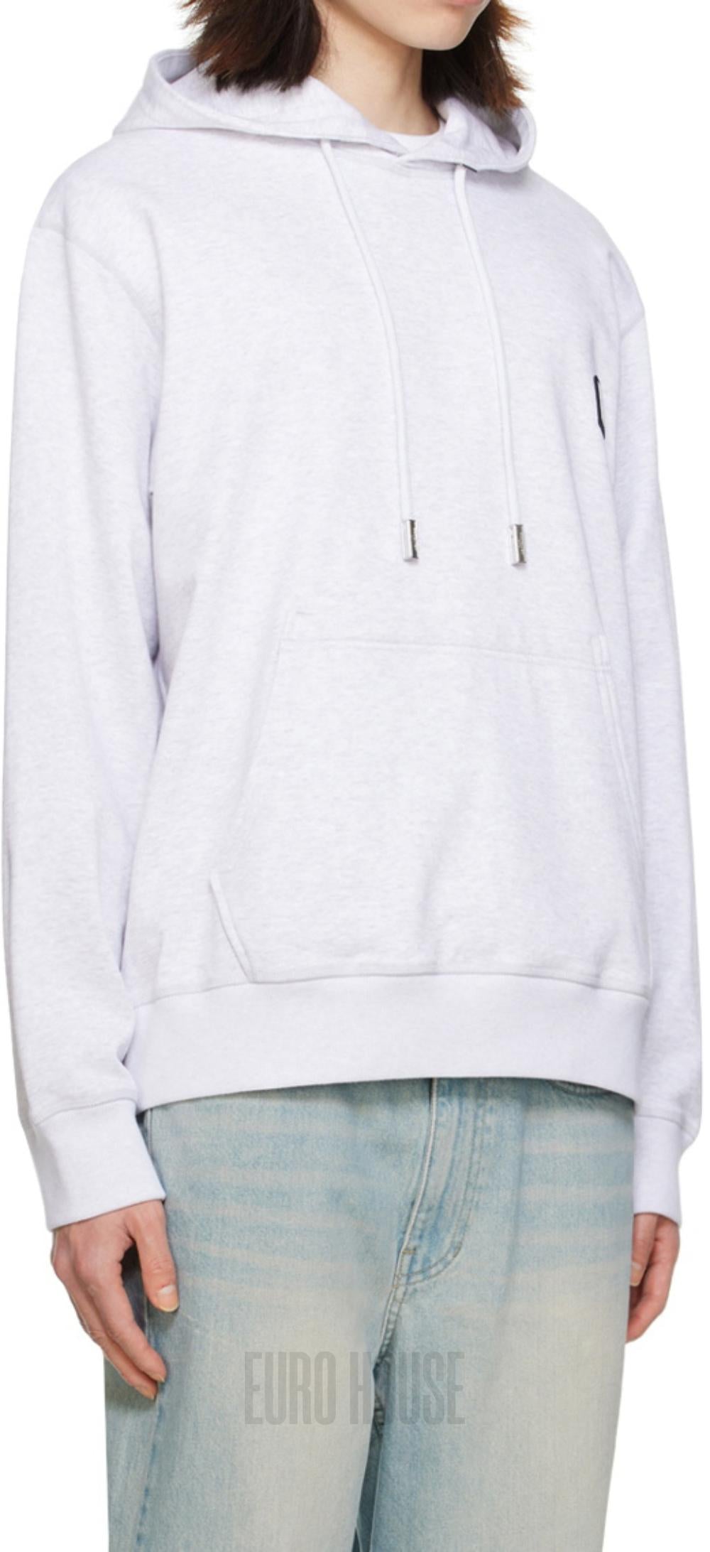 WOOYOUNGMI Gray Cotton Back Logo Hoodie W241TS37737G