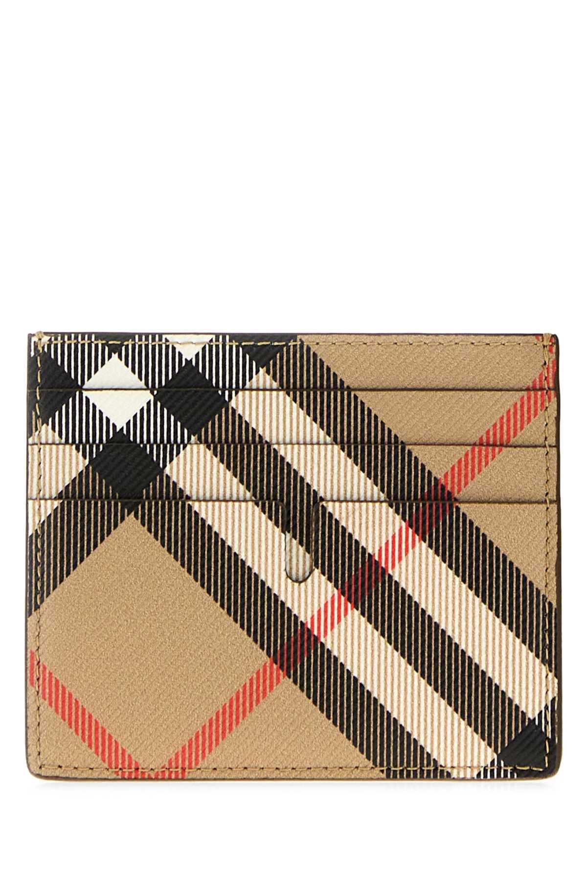 BURBERRY Leather Card Holder Wallet Black Men’s Accessories