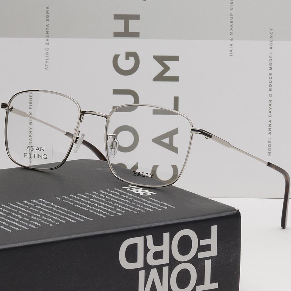 BALLY Silver Metal Asian Fit Unisex Eyeglass Frames BY5039D 016