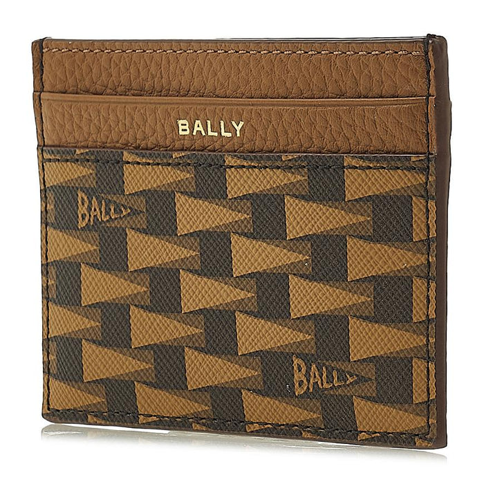 BALLY Logo Print Leather Card Holder for Men PNT C CARD CASE I8D4O