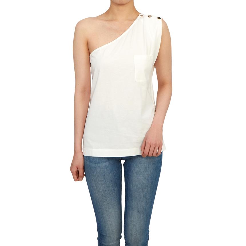 Vanessa Bruno Sleeveless Shirt Women White Cotton Top