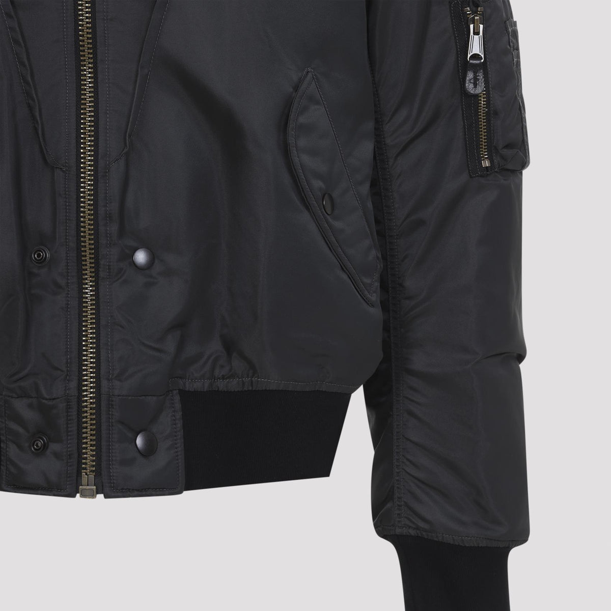 Maison Margiela Black Nylon Bomber Jacket for Men