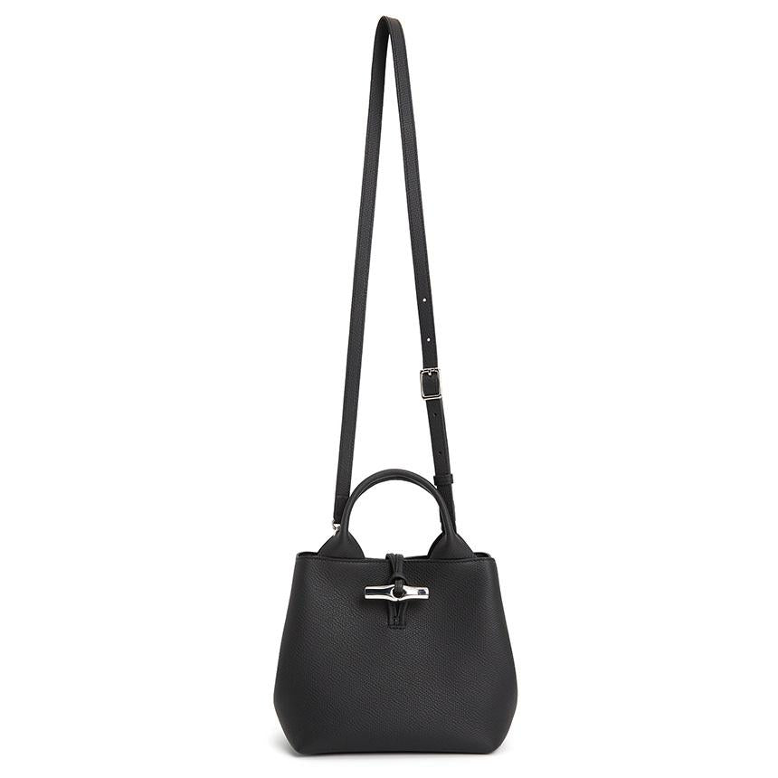 Longchamp Le Roseau S Women’s Leather Tote Bag Black