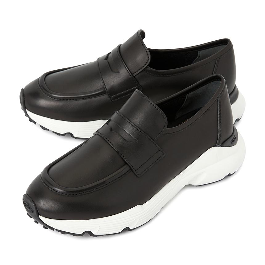 Tods Sporty Loafer Low-Top Sneakers Women’s Black Leather XXW54C0JC40 N6M9999