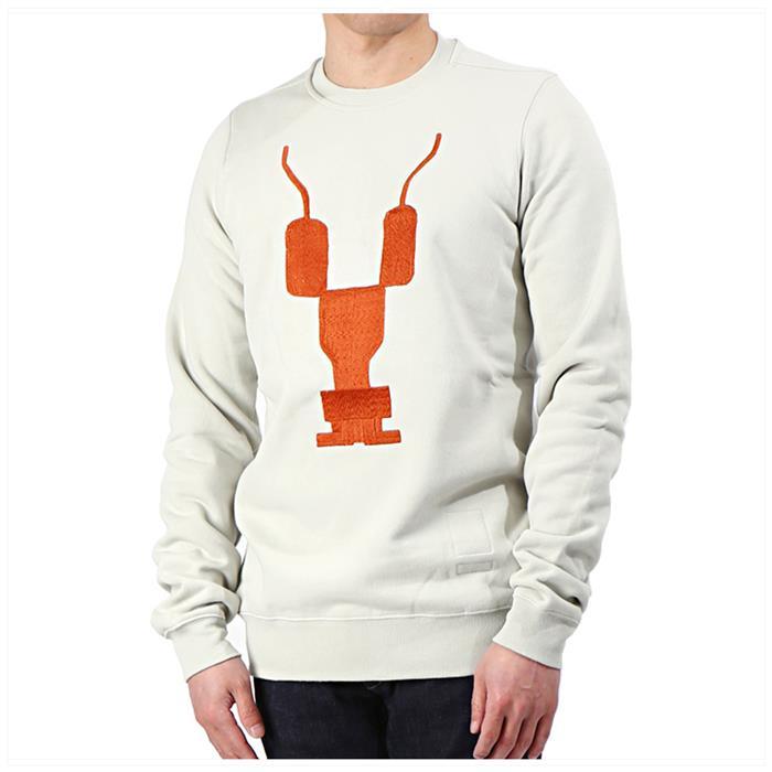 Rick Owens Darkshadow Logo Embroidered Sweatshirt Navy Men’s
