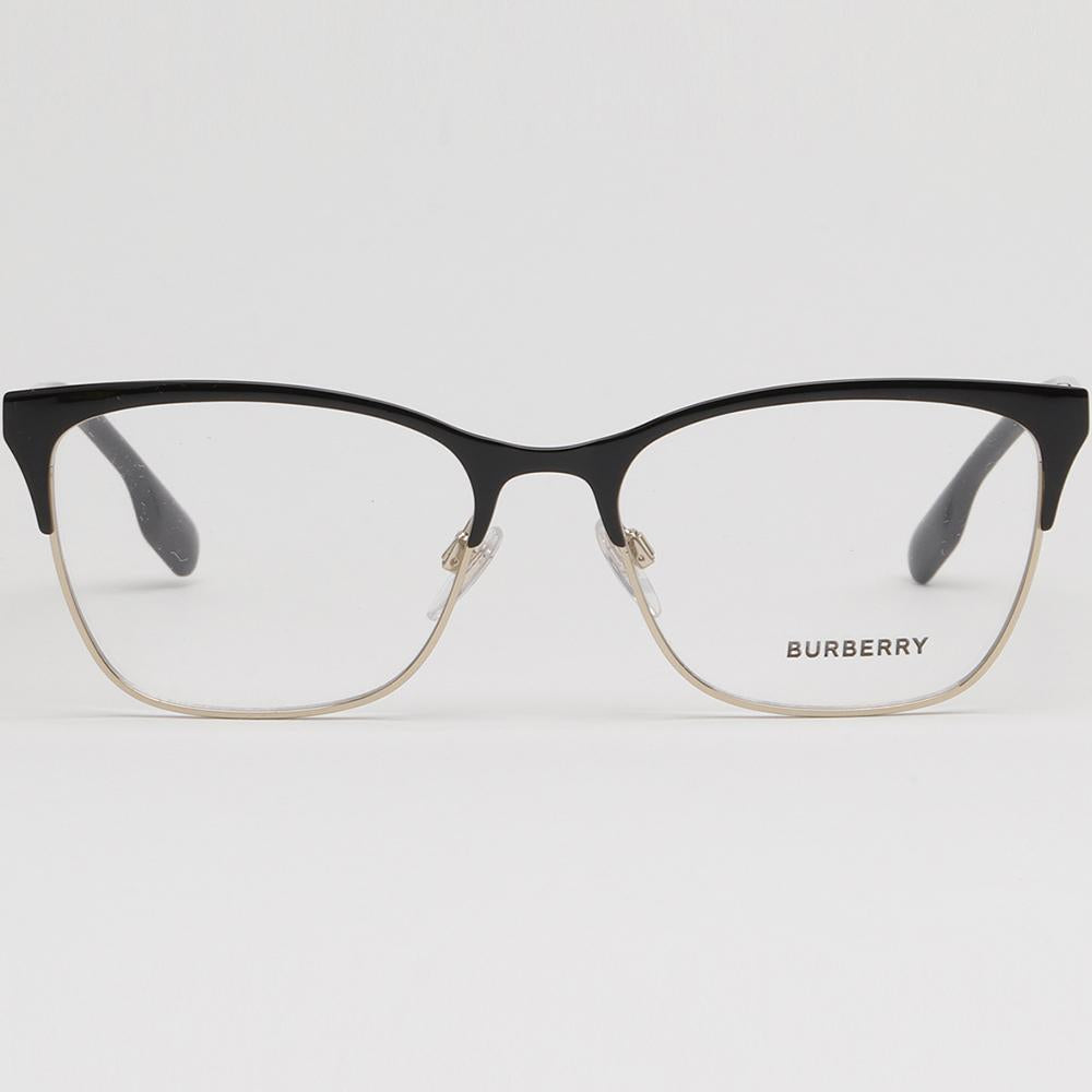 BURBERRY Gold Metal Square Eyeglass Frames Unisex BE1362 1326 ALMA