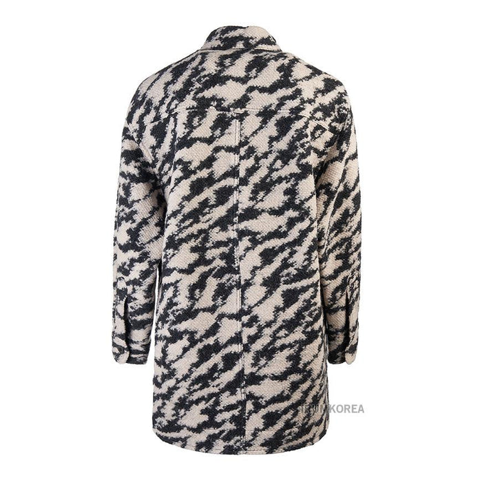 Isabel Marant Haveli Wool-Blend Coat Black/Beige Women