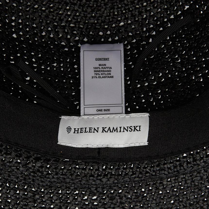 HELEN KAMINSKI Women's Raffia Cloche Hat HAT50330 CHARCOAL