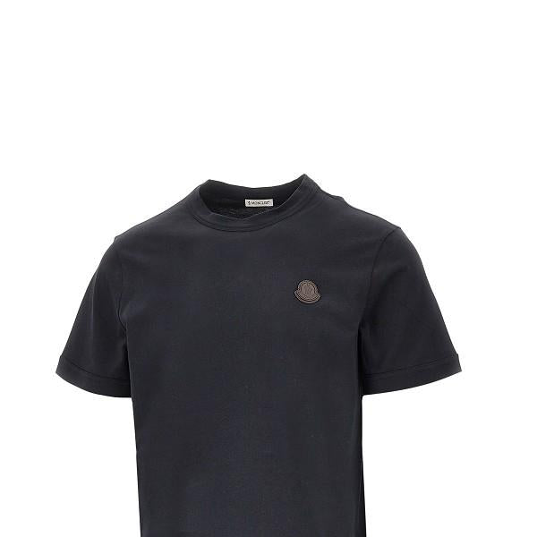 Moncler Short Sleeve T-Shirt Navy Cotton Men's Top