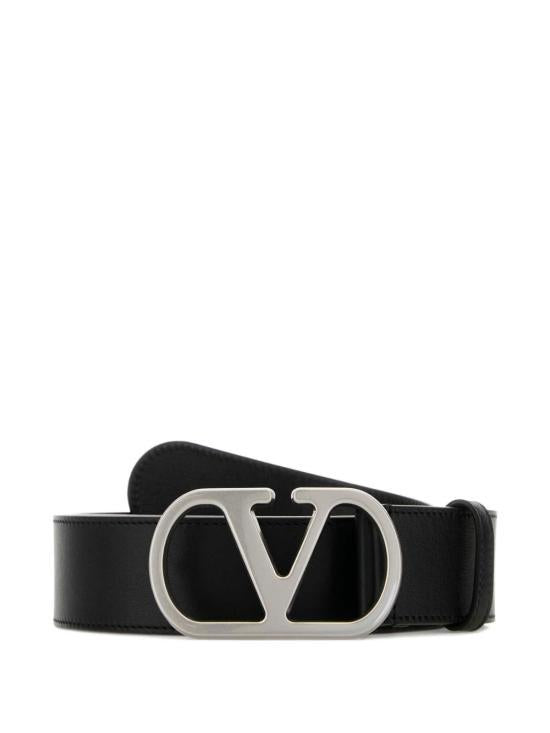 VALENTINO Garavani Leather Belt for Men 8Y2T0SQ7 UPC 0NO NERO DOM