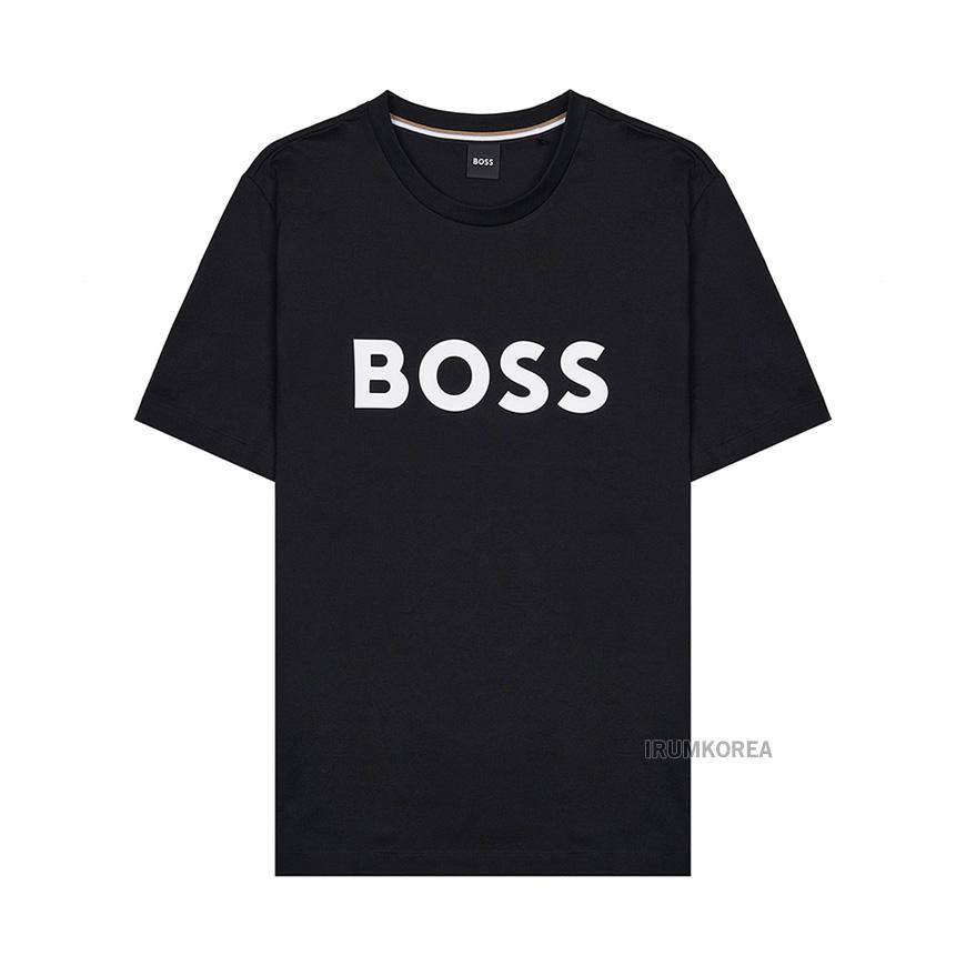 HUGO BOSS Logo Print T-Shirt Black White Men’s