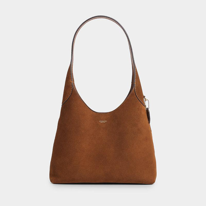 Coach Brooklyn 28 Suede Shoulder Bag Brown CW637 B4WBR