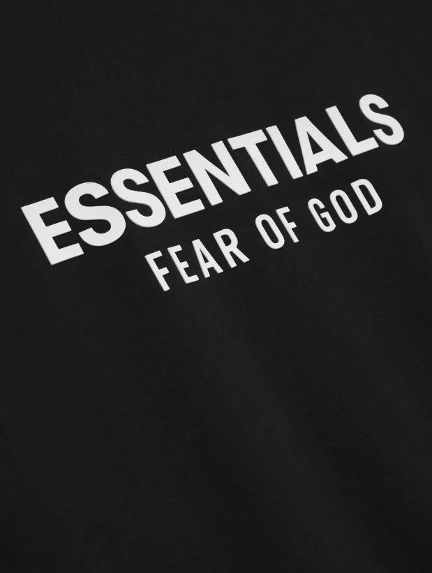 Fear of God Essentials Jersey Back Logo Crewneck T-Shirt Black