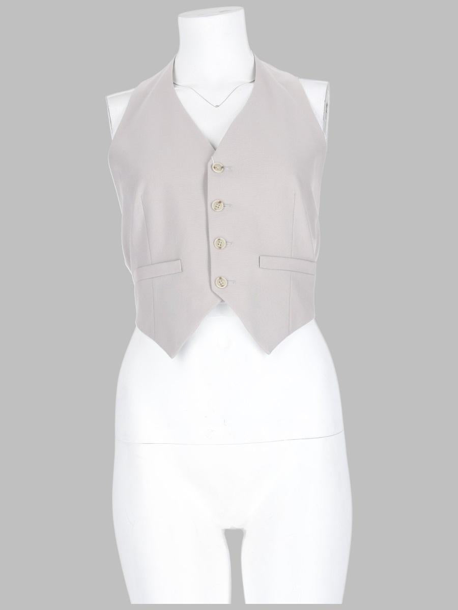 Maison Margiela Black Wool Blend Sleeveless Vest