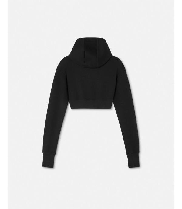 Versace Embroidered Logo Cropped Zip Hoodie 78HAIC08CF00C 899