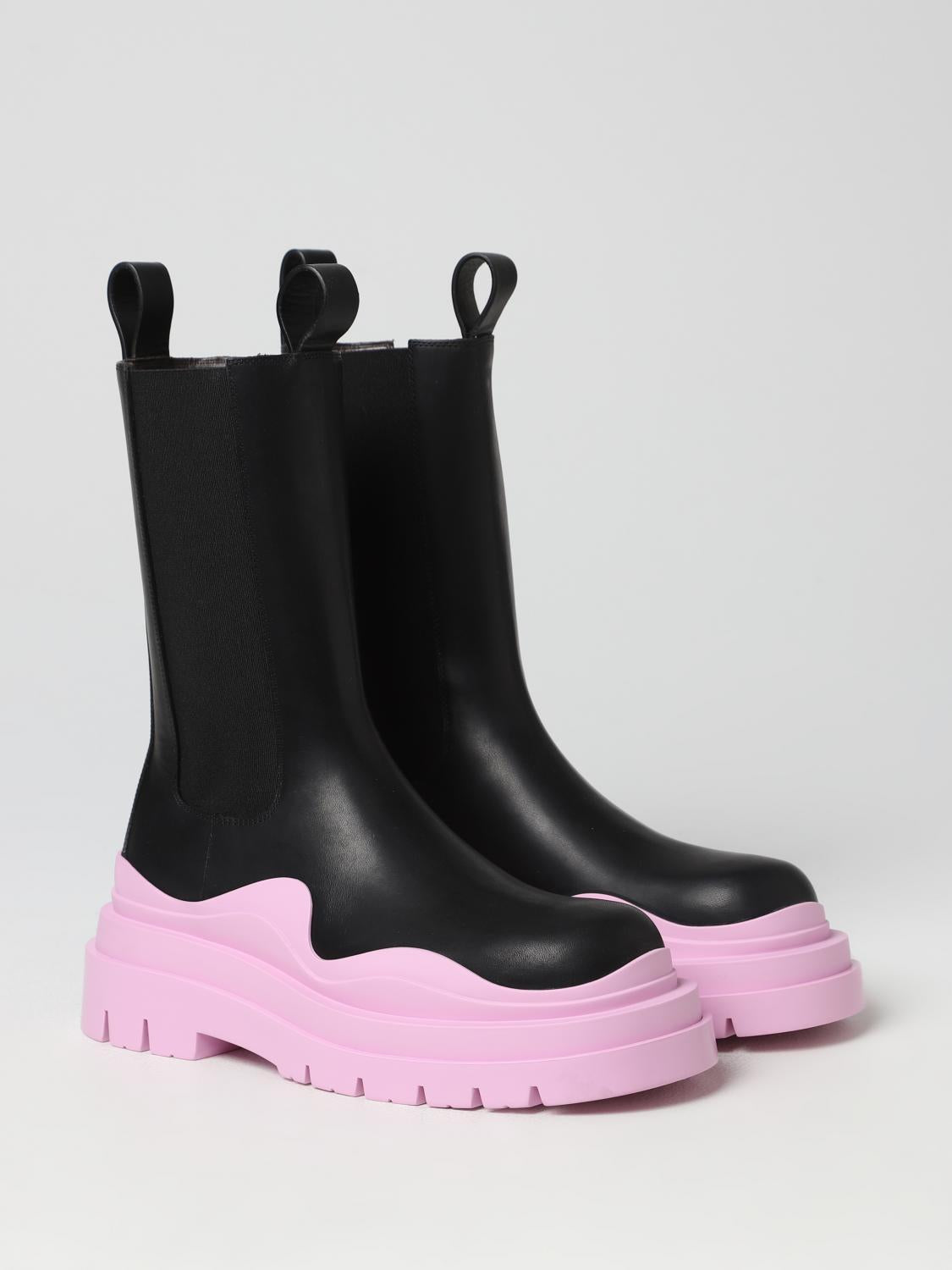Bottega Veneta Grey Leather Ankle Boots