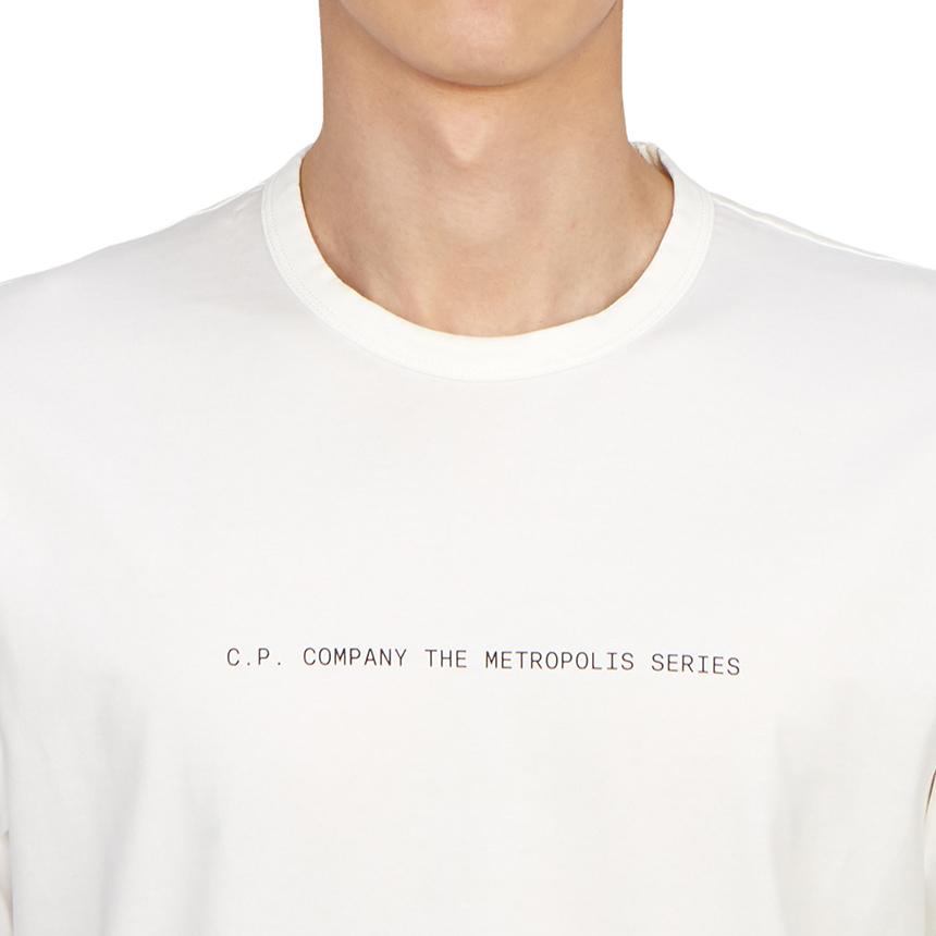 CP Company Men's Short Sleeve T-Shirt White Cotton