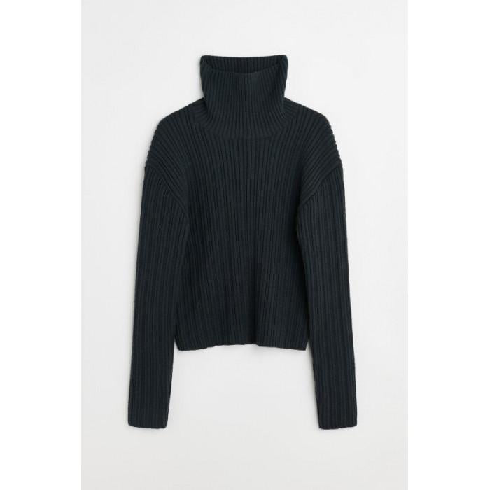 OUR LEGACY Phantom Quotidian Compact Funnel Wool Knit Sweater W4243 CR