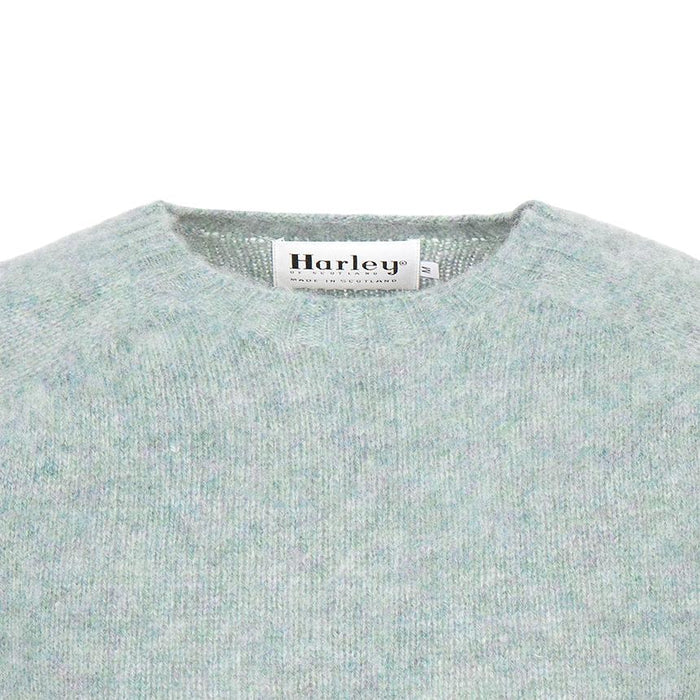 Harley OF SCOTLAND Shaggy Dog Wool Crewneck Sweater Men M3834 7 SEAGLASS