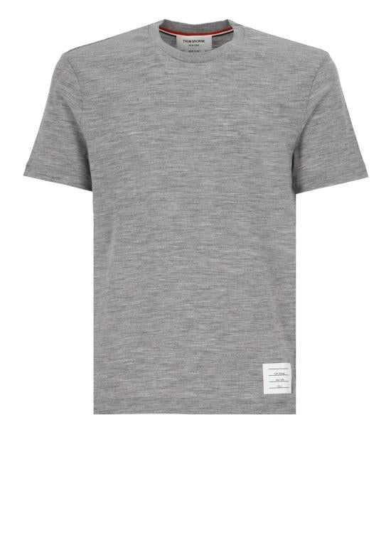 THOM BROWNE Wool Jersey 4-Bar Short Sleeve T-Shirt Gray Men’s