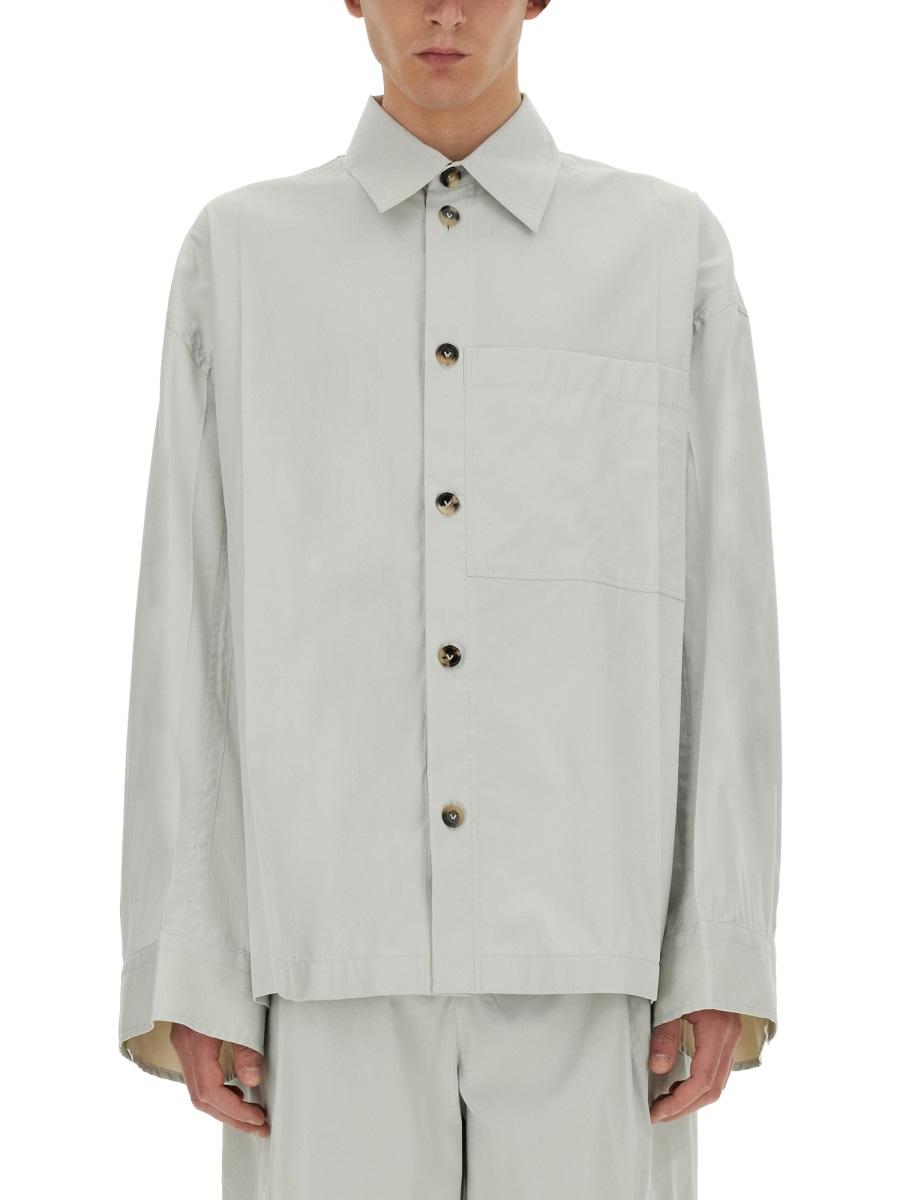 Bottega Veneta Blue Cotton Long Sleeve Shirt