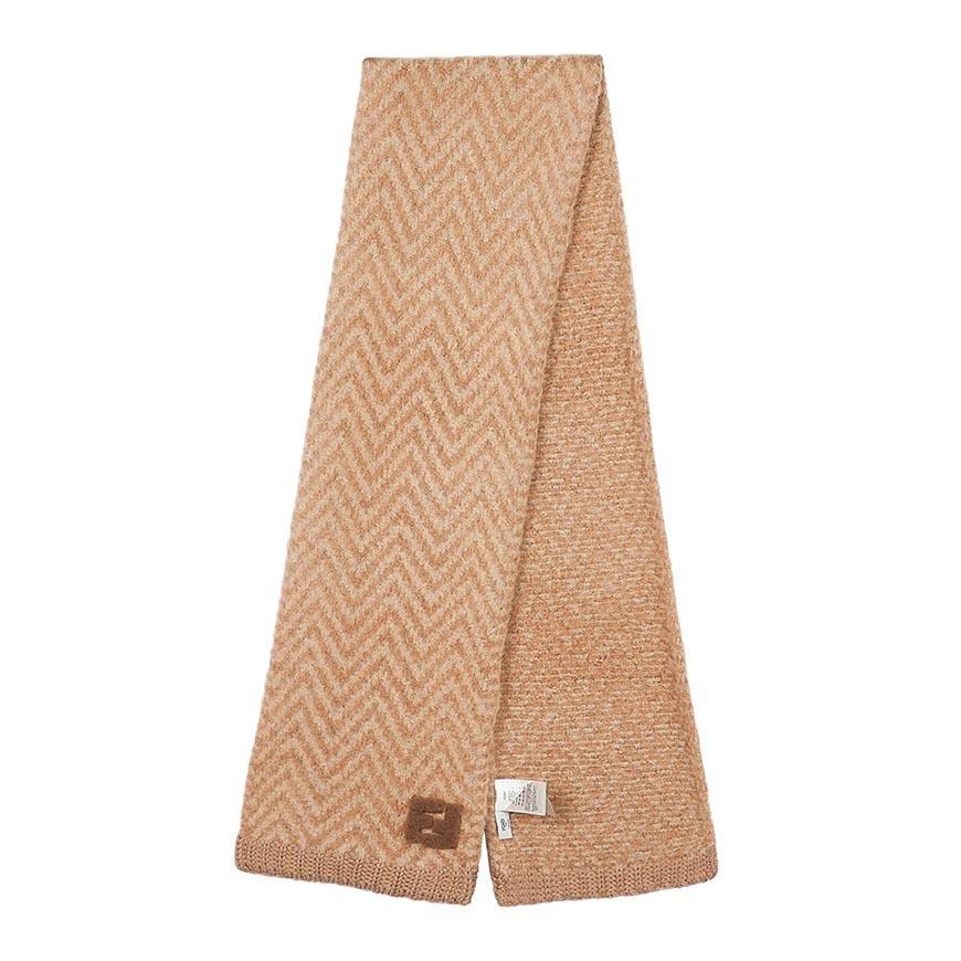 FENDI Women’s Alpaca Blend Muffler Scarf FXT458 AYKM F0QB8