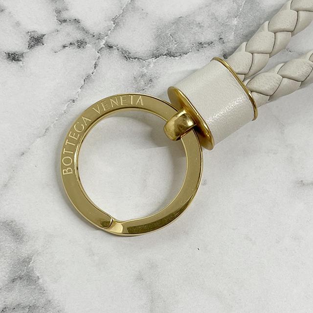 Bottega Veneta Intreccio Woven Leather Keyring 651820 V48E1 9644