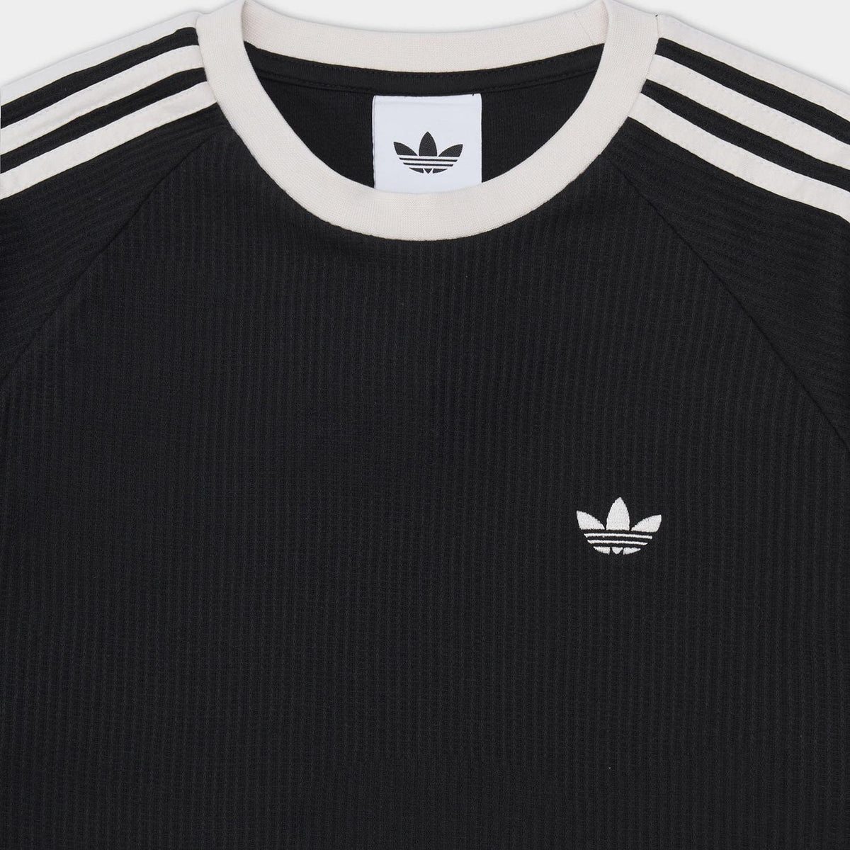 Adidas Waffle 3-Stripes Short Sleeve T-Shirt Black Unisex KW7444