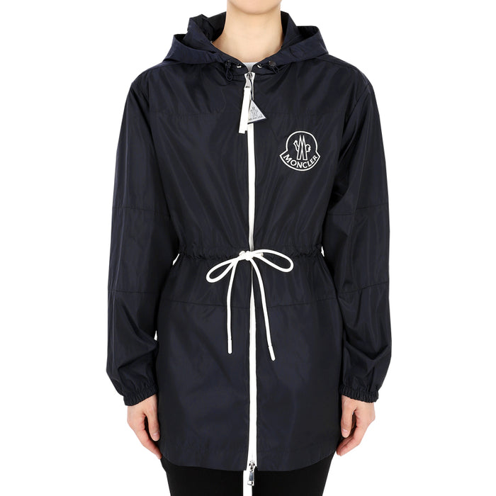 Moncler VEIRADE Hooded Windbreaker Jacket Navy Women