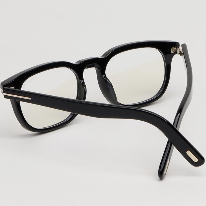 TOM FORD Blue Light Blocking Square Frame Glasses Asian Fit Acetate TF5930DB 001