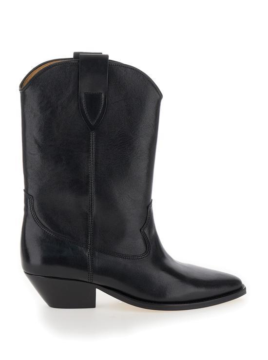 Isabel Marant Black Suede Western Ankle Boots