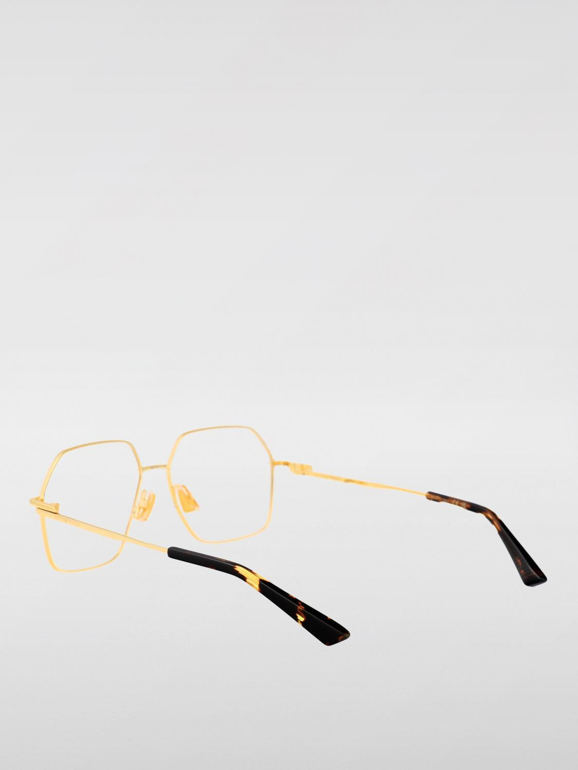 Bottega Veneta Black Acetate Rectangle Eyeglasses