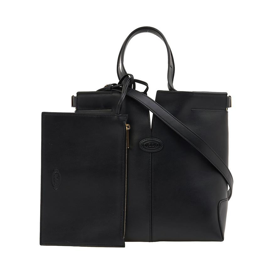 Tods Di Folio Tote Bag S Black Women’s XBWDBMAT200 ROR B999