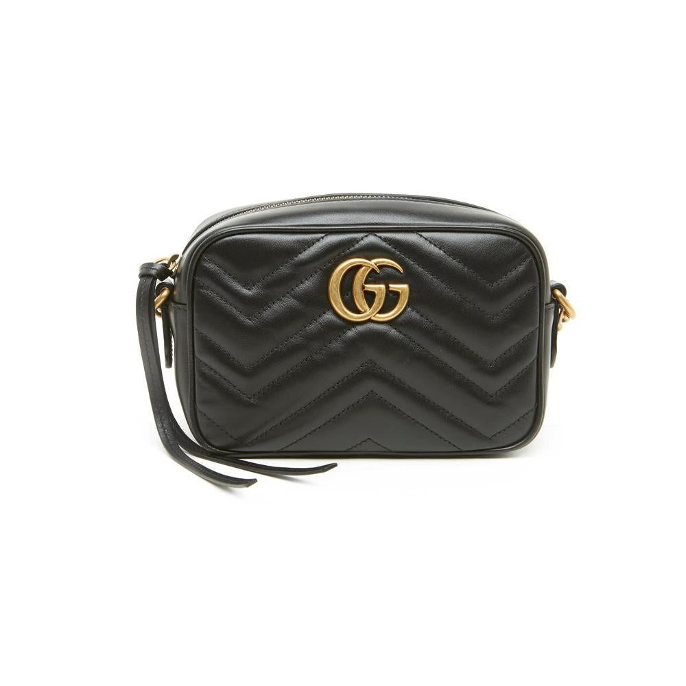 GUCCI GG Marmont Quilted Leather Shoulder Crossbody Bag 448065 DTD1T 1000